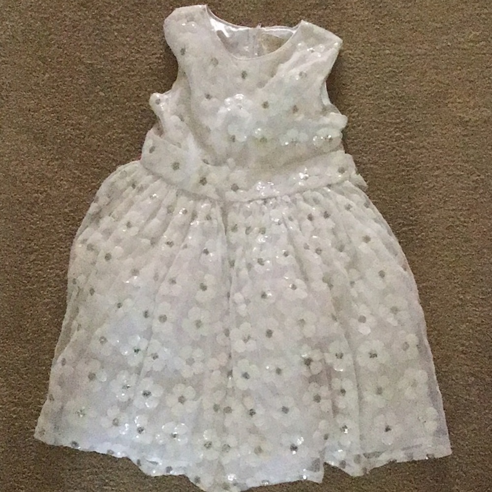 Children’s Place Girls White Dress with sequins